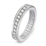 Load image into Gallery viewer, Baguettes Eternity Wedding Band Ring Cubic Zirconia Womens Ginger Lyne - 9
