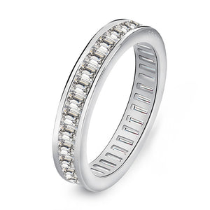Baguettes Eternity Wedding Band Ring Cubic Zirconia Womens Ginger Lyne - 9
