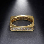 Load image into Gallery viewer, Square Eternity Wedding Band Ring for Women Cz Gold Plated Ginger Lyne Collection - 6

