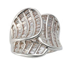 Load image into Gallery viewer, Helena Statement Ring Baguettes Cz White Gold Plated Women Ginger Lyne - 11
