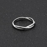 Load image into Gallery viewer, Aurora Wedding Band Ring Women Men Twist Sterling Silver Ginger Lyne - 10
