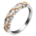 Load image into Gallery viewer, Courtney Rose Gold Sterling Silver Cz Anniversary Band Ring Ginger Lyne - 6
