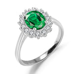 Load image into Gallery viewer, Kate Sterling Silver Cz Birthstone Engagement Ring Women Ginger Lyne - Green,9
