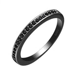 Load image into Gallery viewer, Victoria Anniversary Band Ring Black Sterling Silver Cz Womens Ginger Lyne - Black Black,10
