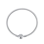 Load image into Gallery viewer, Charm Bracelet Solid Flex Sterling Silver CZ Ginger Lyne Collection - 17cm Solid
