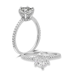 Devonne Engagement Ring Sterling Silver 1Ct Cz Womens Ginger Lyne - 6
