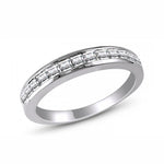 Load image into Gallery viewer, Georgia Anniversary Band Ring Cz Silver Princess Womens Ginger Lyne - 6
