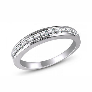 Georgia Anniversary Band Ring Cz Silver Princess Womens Ginger Lyne Collection - 6