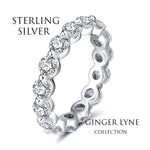 Load image into Gallery viewer, Eternity Bridal Wedding Band Ring Cz Sterling Silver Women Ginger Lyne - 6
