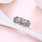 Load image into Gallery viewer, Tia Wedding Band Ring Heart Blue Cz Sterling Silver Womens Ginger Lyne - 10
