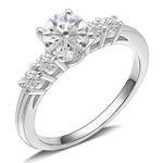 Load image into Gallery viewer, Le Sha Engagement Ring Sterling Silver 3 Stone Cz Womens Ginger Lyne - 11
