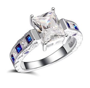 Katharina Engagement Ring Sterling Silver Emerald Cz Women Ginger Lyne - 6
