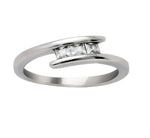 Load image into Gallery viewer, McKenna 3 Stone Anniversary Band Cz Wedding Ring Women Ginger Lyne - 6
