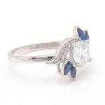 Load image into Gallery viewer, Cherish Engagement Ring Sterling Silver Blue Marquise Women Ginger Lyne - 6
