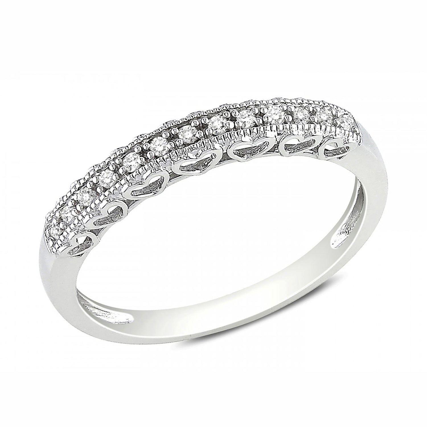 Madeline Anniversary Band Ring Cz Sterling Silver Womens Ginger Lyne - 10