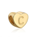 Load image into Gallery viewer, Initial Heart Charms Gold Over Sterling Silver Womens Ginger Lyne Collection - C
