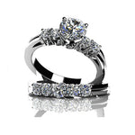 Load image into Gallery viewer, La Sha Bridal Set Sterling Silver Cz Engagement Ring Women Ginger Lyne - 12
