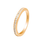 Load image into Gallery viewer, Victoria Anniversary Band Ring Gold Sterling Silver Cz Womens Ginger Lyne - Gold/Silver,6
