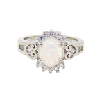 Load image into Gallery viewer, Neve Statement Ring Oval Fire Opal Cz Womens Ginger Lyne Collection - 11
