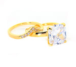 Load image into Gallery viewer, Arlyn Bridal Set Womens Cubic Zirconia Gold Tone Wedding Ring Ginger Lyne Collection - 5
