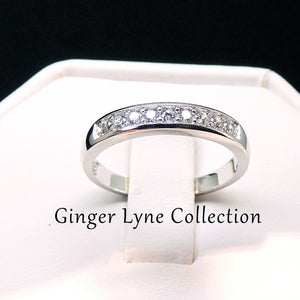 Virginia Cubic Zirconia Anniversary Wedding Band Ring Womens Ginger Lyne - 10