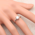Load image into Gallery viewer, Eternal Love Solitaire Moissanite Engagement Ring Womens Ginger Lyne - 6
