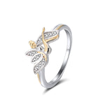 Load image into Gallery viewer, Fairy Wings Angel Ring Cz Gold Plated Girls Ginger Lyne Collection - 10
