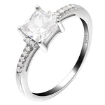 Load image into Gallery viewer, Morgan Engagement Ring Princess Cz Sterling Silver Women Ginger Lyne Collection - 10
