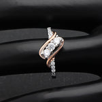 Load image into Gallery viewer, Bianca 3 stone Engagement Wedding Ring Women Two-tone Ginger Lyne - 10
