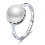 Load image into Gallery viewer, Sterling Silver Simulated Pearl Statement Ring Womens by Ginger Lyne - 7
