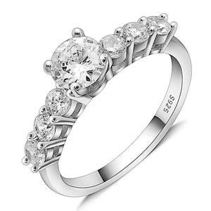 Carla Engagement Ring Womens Sterling Silver Cz Ginger Lyne Collection - 7