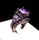 Load image into Gallery viewer, Danielle Bridal Set Cz Blue Wedding Engagement Ring Women Ginger Lyne - Blue,6
