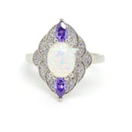 Load image into Gallery viewer, Quin Created Fire Opal Purple Cz Ring Women Ginger Lyne Collection - 8
