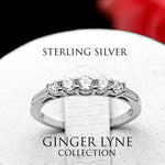 Load image into Gallery viewer, Le Sha Anniversary Band Ring Cz Sterling Silver Womens Ginger Lyne - 10

