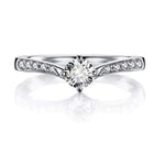 Load image into Gallery viewer, Solitaire Wedding Engagement Ring Sterling Silver Cz Women Ginger Lyne - 7
