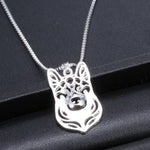 Load image into Gallery viewer, German Shepherd Dog Pendant Necklace Sterling Silver Women Ginger Lyne - Necklace
