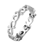 Load image into Gallery viewer, Willow Eternity Wedding Band Ring Sterling Silver Womens Ginger Lyne - 6
