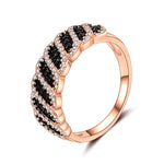 Load image into Gallery viewer, Judith Anniversary Band Ring Black Cz Rose Twist Womens Ginger Lyne - 9
