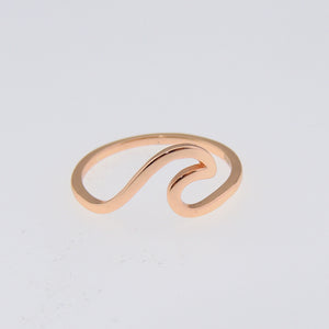 Ocean Wave Ring Surf Design Rose Gold Sterling Silver Women Ginger Lyne - 6