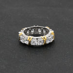 Load image into Gallery viewer, Charmaine X&#39;s and O&#39;s Anniversary Wedding Band Ring Cz Ginger Lyne - 10
