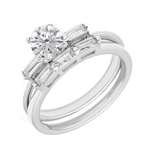 Dione Bridal Set Sterling Silver Cz Engagement Ring Women Ginger Lyne - 8
