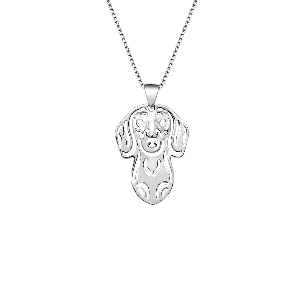 Dachshund Dog Sterling Silver Pendant Chain Necklace Women Ginger Lyne Collection - Necklace Only