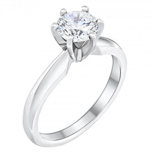 Womens Engagement Ring Solitaire 7mm Cubic Zirconia by Ginger Lyne - 10