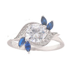 Load image into Gallery viewer, Cherish Engagement Ring Sterling Silver Blue Marquise Women Ginger Lyne - 6

