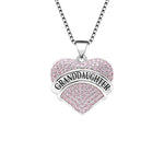 Load image into Gallery viewer, Granddaughter Heart Pendant Chain Necklace Girl Ginger Lyne Collection - Pink
