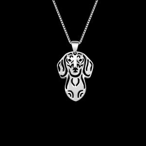 Dachshund Dog Sterling Silver Pendant Chain Necklace Women Ginger Lyne Collection - Necklace Only