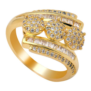 Maria Statement Engagement Bridal Ring Gold Plated Womens Ginger Lyne - 8