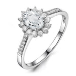 Load image into Gallery viewer, Sherry Lynn Engagement Ring Sterling Silver Oval Cz Womens Ginger Lyne - 8
