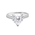 Load image into Gallery viewer, Lacie Heart Engagement Ring Sterling Silver Clear Cz Women Ginger Lyne - 8
