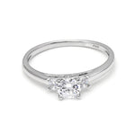 Load image into Gallery viewer, Nina Engagement Ring Womens Sterling Silver 3 Stone Cz Ginger Lyne - 10
